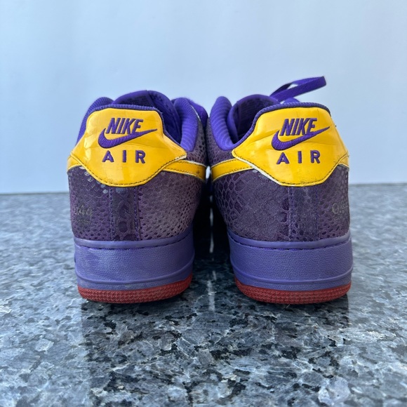 Nike Air Force 1 Low Premium Eddie Cruz. Size 12 Snake Skin “Lakers” West. main image 7